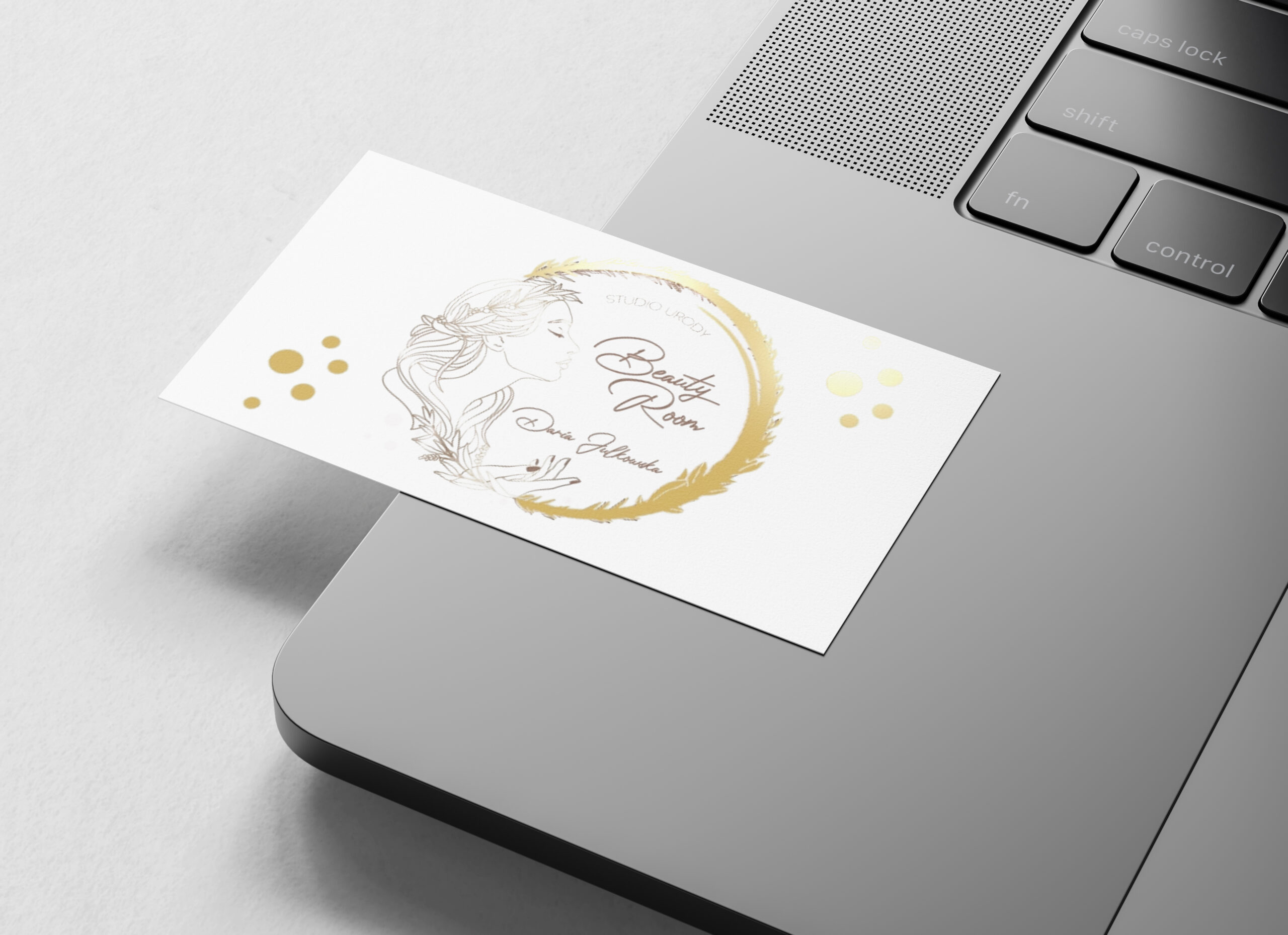 Business Card on Macbook Pro Mockup by Anthony Boyd Graphics