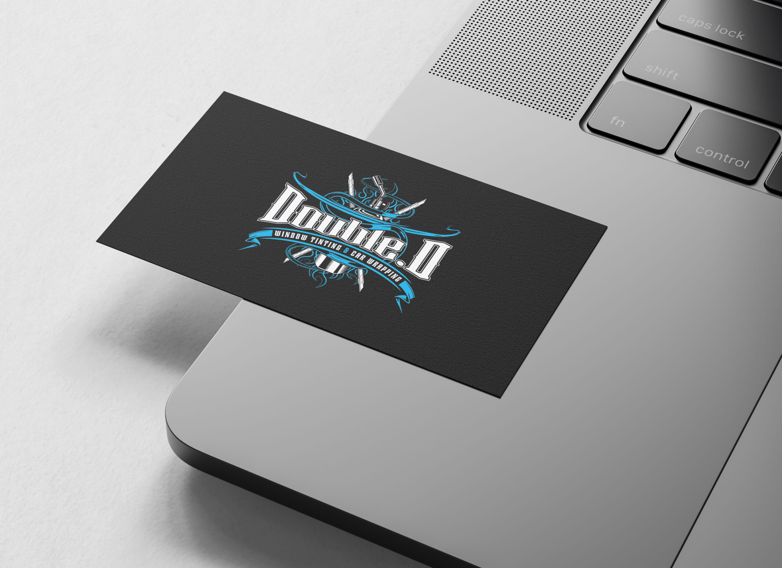 Business Card on Macbook Pro Mockup by Anthony Boyd Graphics