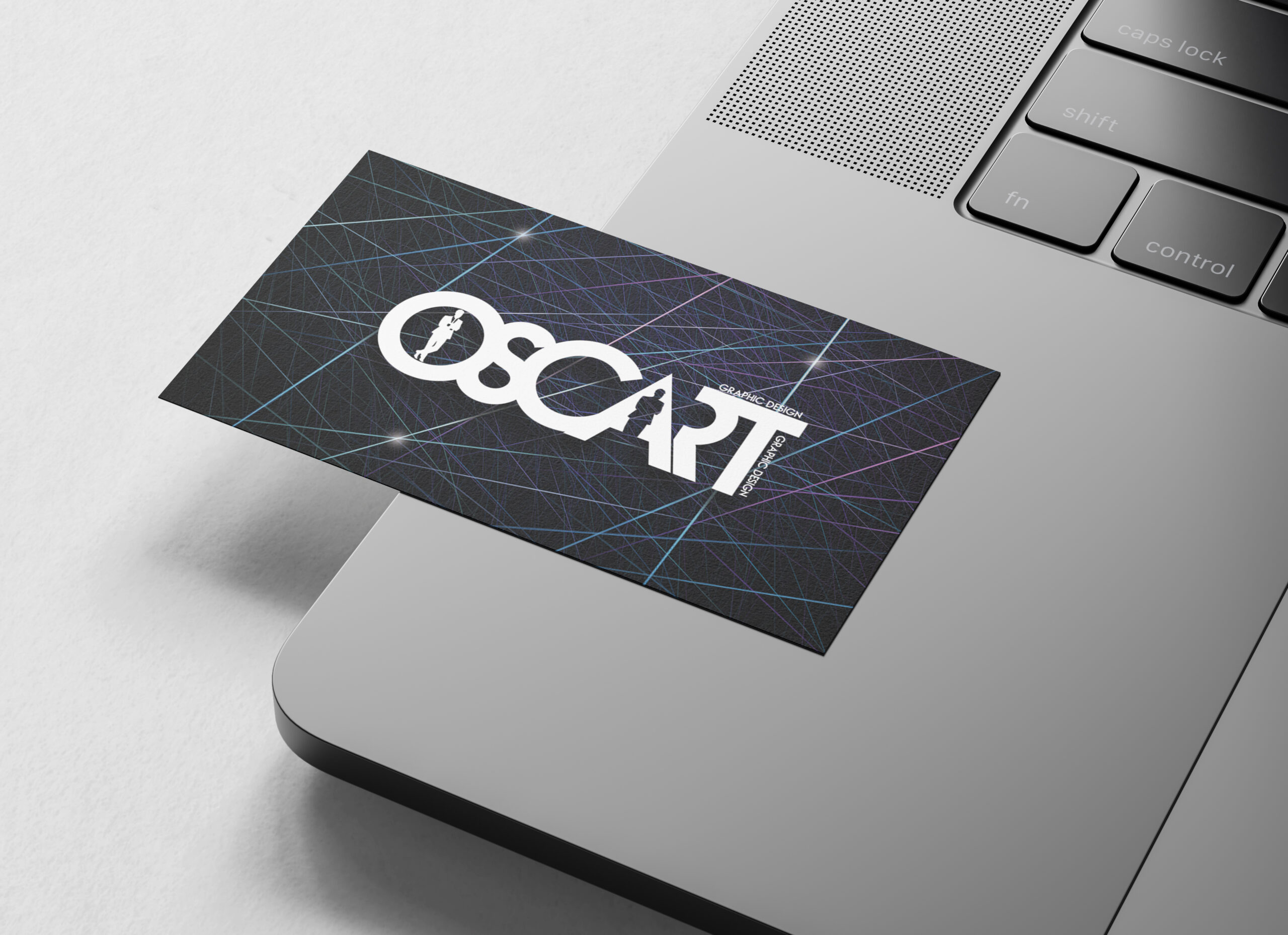 Business Card on Macbook Pro Mockup by Anthony Boyd Graphics