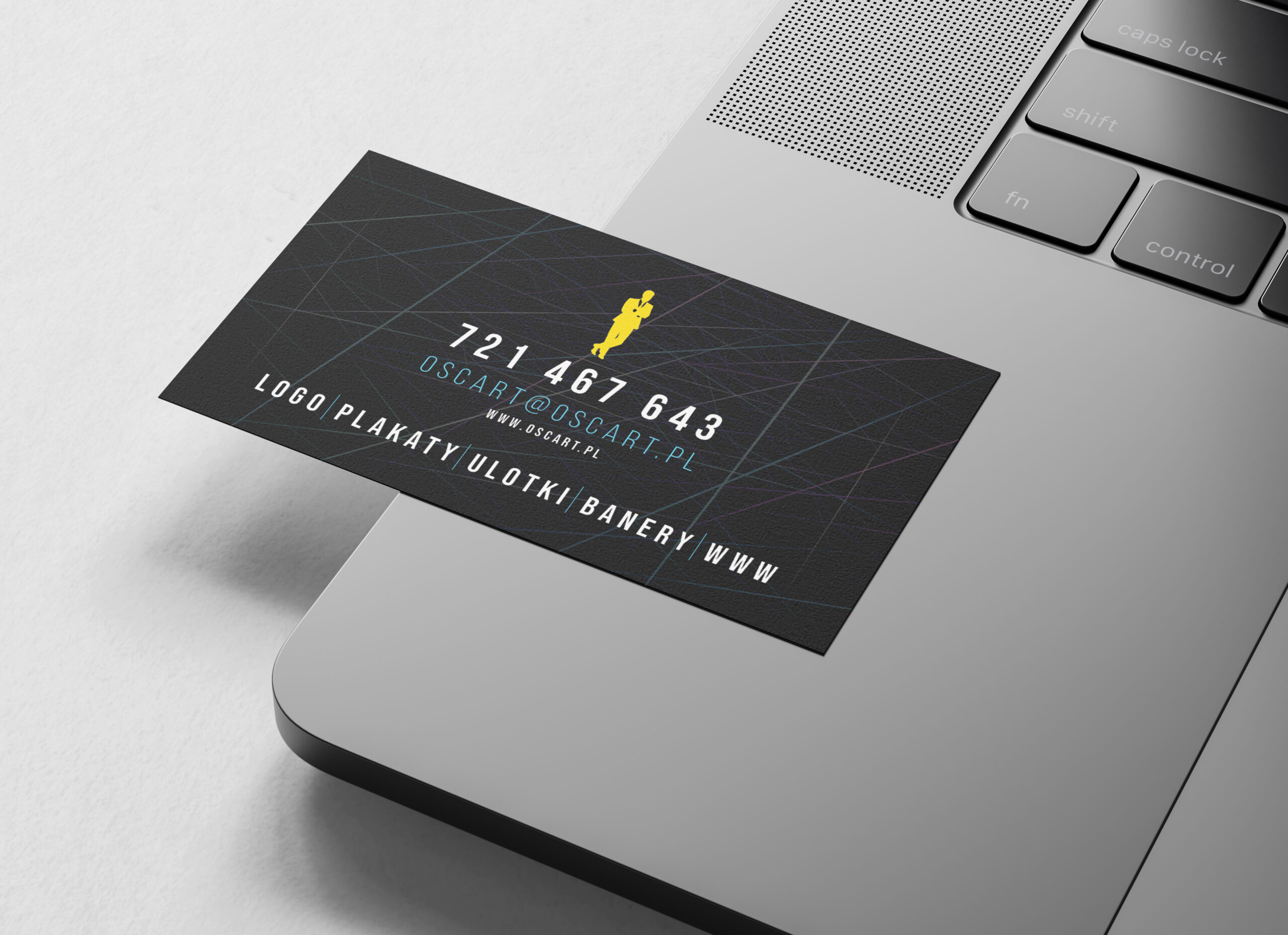 Business Card on Macbook Pro Mockup by Anthony Boyd Graphics