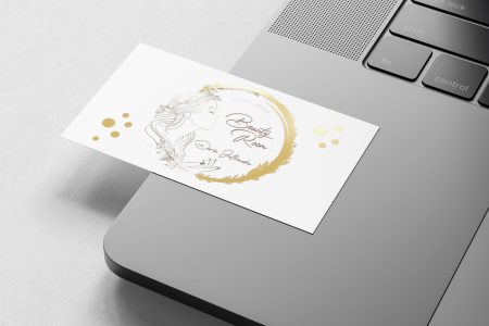 Business Card on Macbook Pro Mockup by Anthony Boyd Graphics